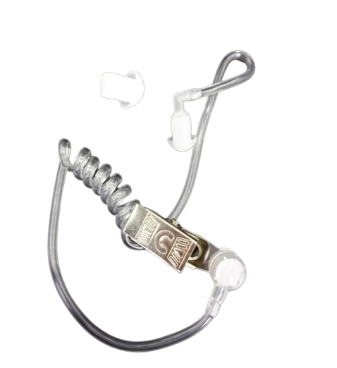Tubo Acústico Transparente para Auricular de Seguridad con Gomas Intrauriculares