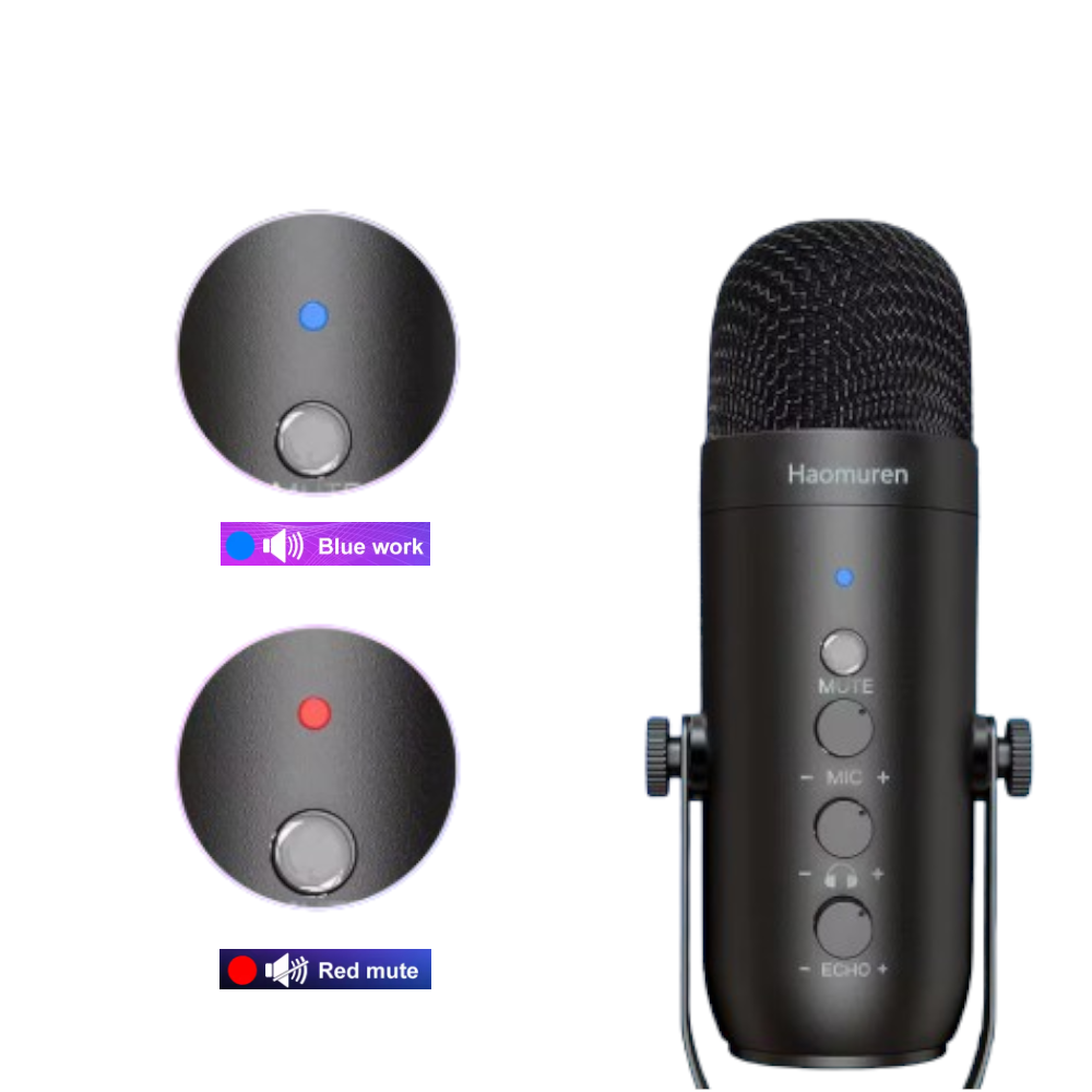 Kit de Micrófono de Condensador Cardioide de Estudio con Brazo de Pluma USB Profesional