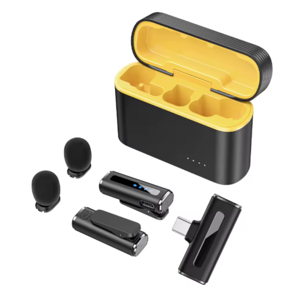 Micrófono Lavalier Inalámbrico con Caja de Carga – YESSKO