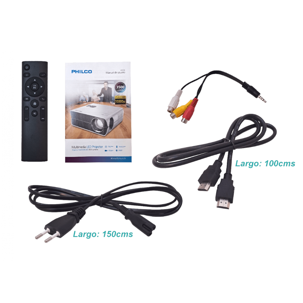 Proyector Full HD 3.500 Lúmenes – Cine en Casa Hasta 150”