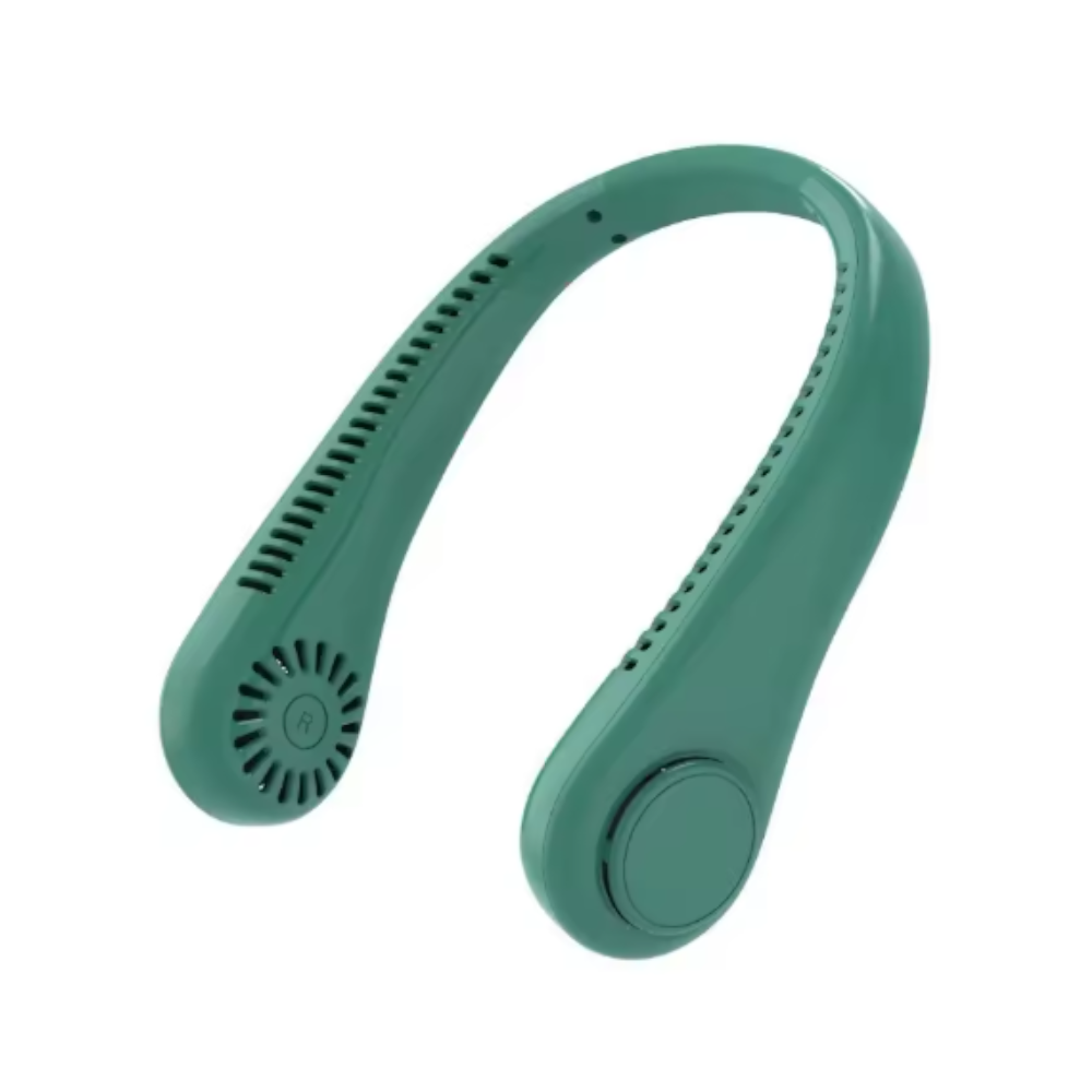 Ventilador de Cuello Portátil Sin Aspas – Recargable, Silencioso y de Enfriamiento Rápido