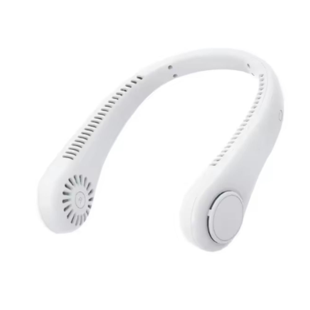 Ventilador de Cuello Portátil Sin Aspas – Recargable, Silencioso y de Enfriamiento Rápido