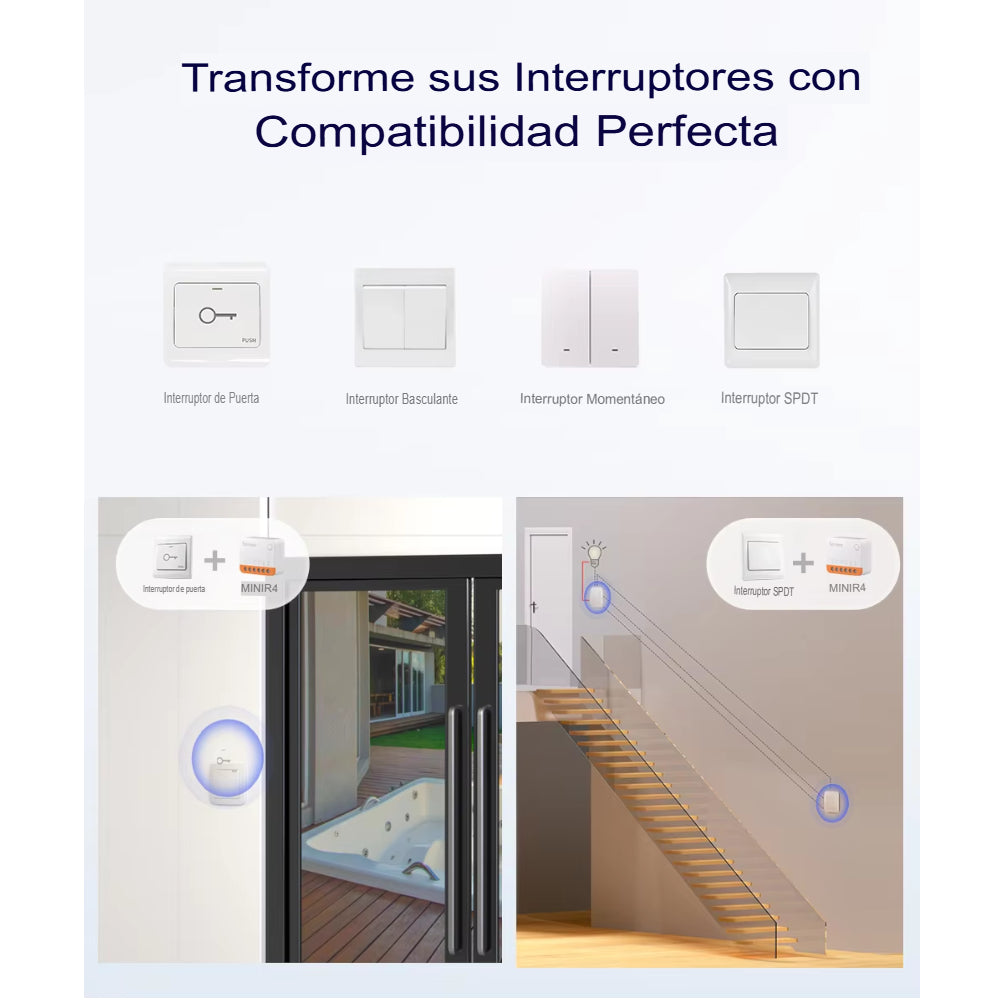 Interruptor Inteligente SONOFF MINIR4 Extreme WiFi – Control Inteligente y Automatización en Tamaño Compacto