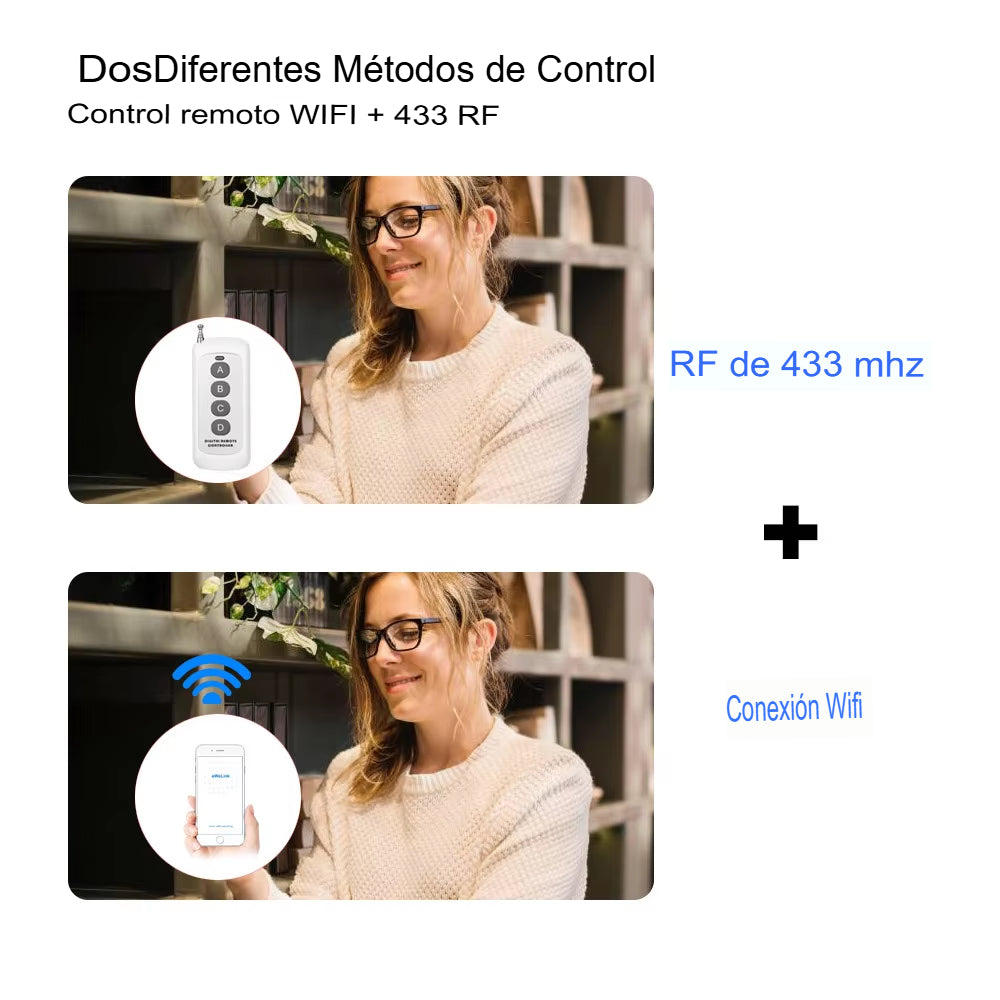 Interruptor Inteligente WiFi 4 Canales con Control RF – EWeLink