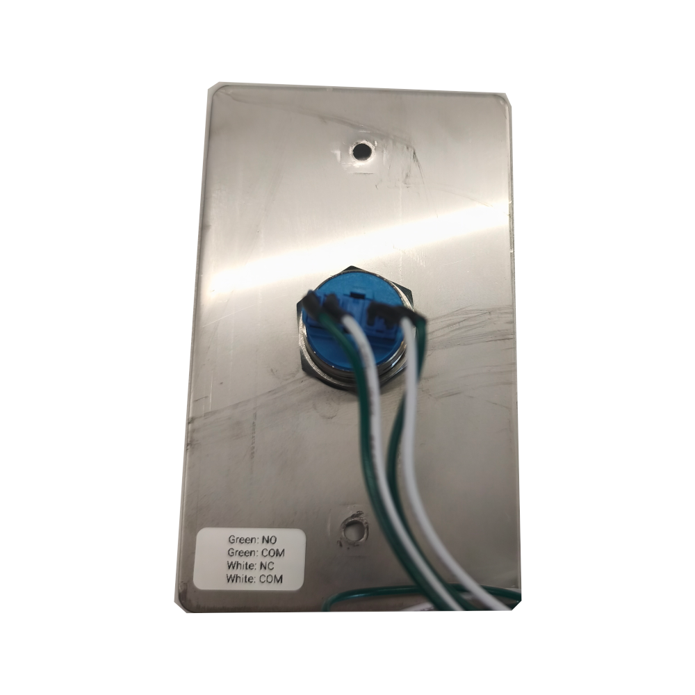 Interruptor de Botón de Salida Metálico para Cerradura Eléctrica – Impermeable IP68 con LED 12V/24V S703W
