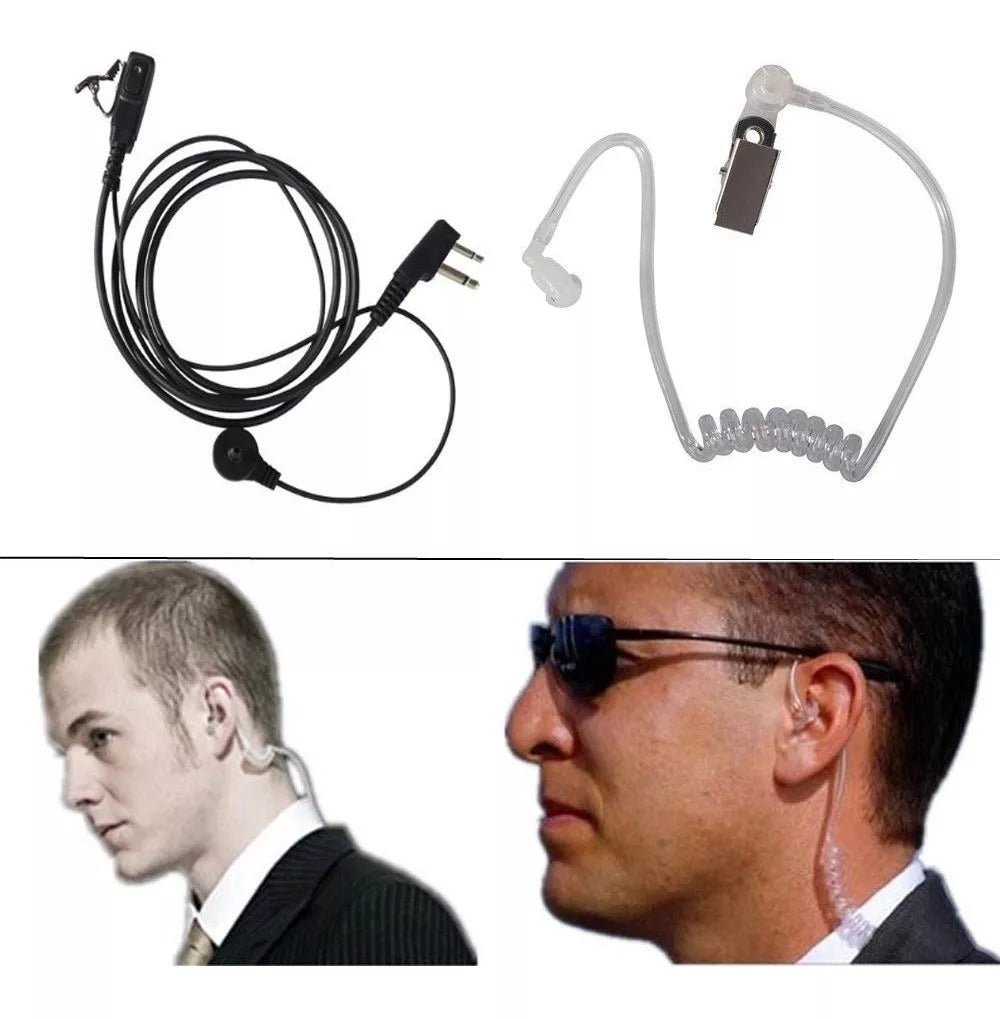 Auricular con Tubo Acústico y PTT - Conector Tipo K (K-Type 2 Pin) - Modelo FBI001