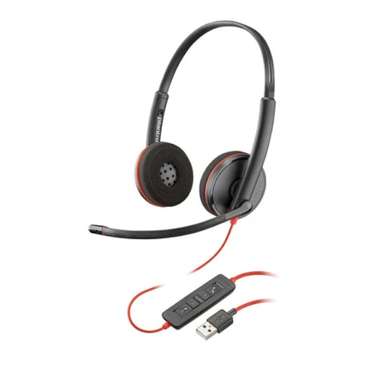 Poly Blackwire 3220 3200 Series headset on-ear - wired - active noise canceling  80S02A6