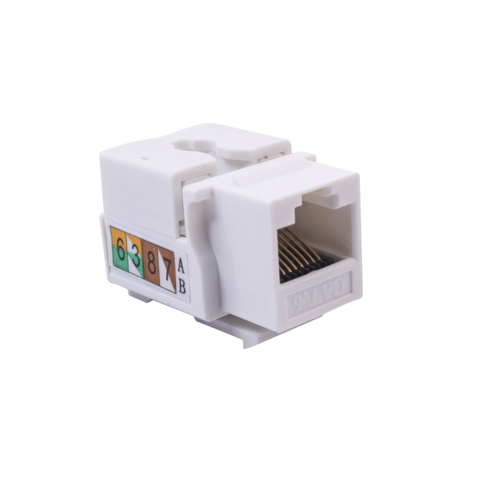 Conector Keystone 110 CAT6 Blanco