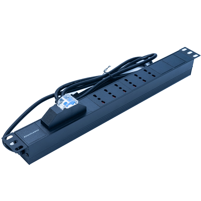 Unidad de distribución de energía - PDU 6 Enchufes 10/16A Rack/Bastidor 19" con Protección