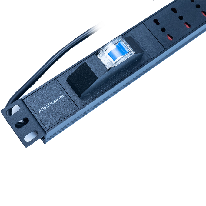 Unidad de distribución de energía - PDU 6 Enchufes 10/16A Rack/Bastidor 19" con Protección