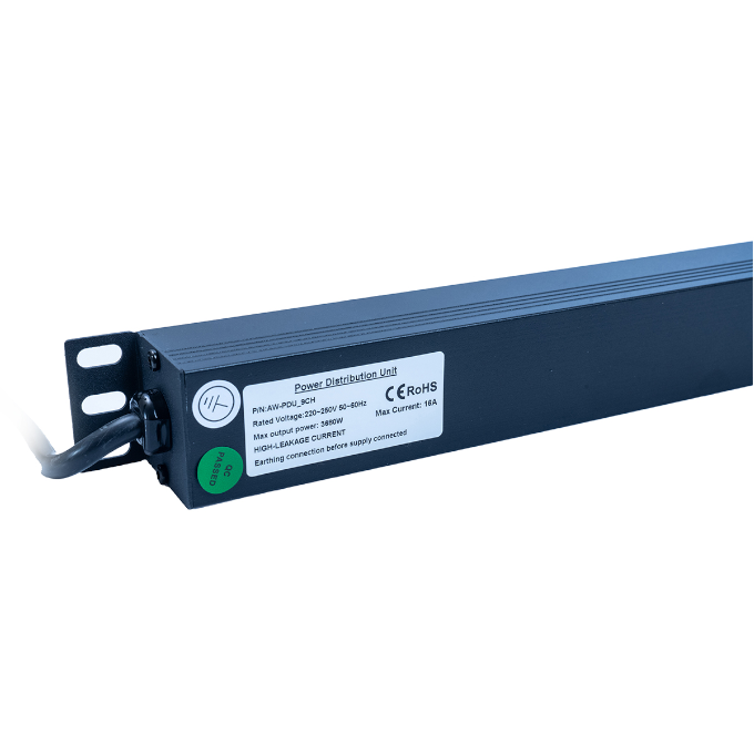Unidad de distribución de energía - PDU Vertical 9 Enchufes 10/16A para Rack/Bastidor de 19" con Protección