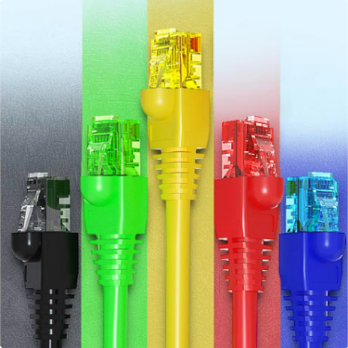 Tarro conectores Zoerax RJ45 Cat6, 5 colores - 100 unidades