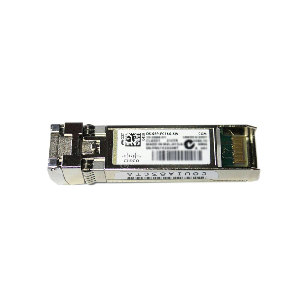 Transceptor Cisco DS-SFP-FC16G-SW – 16G FC Shortwave, LC Duplex, hasta 100/300m