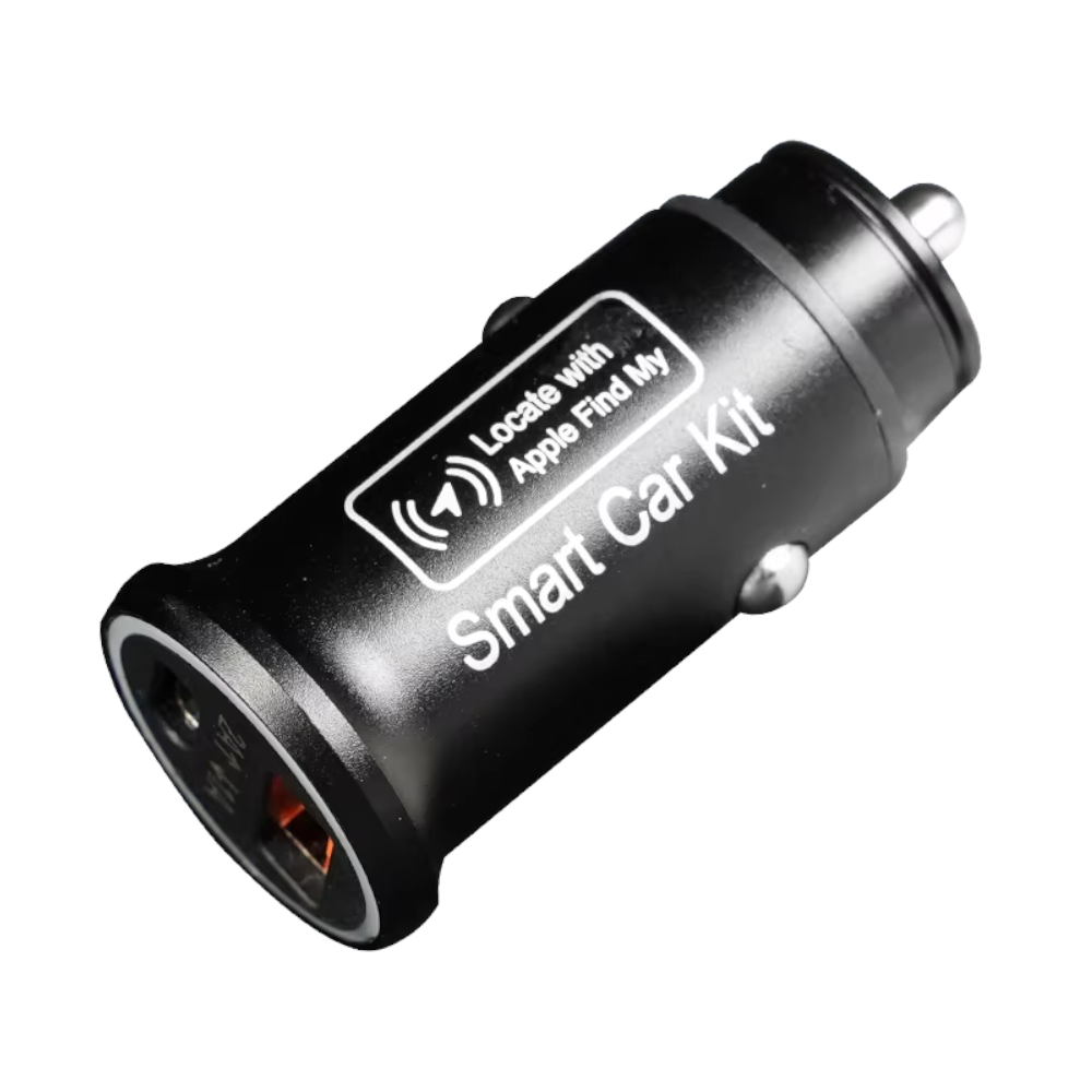 Localizador GPS y Cargador de Auto - Apple Find My - Seguridad y Carga Rápida