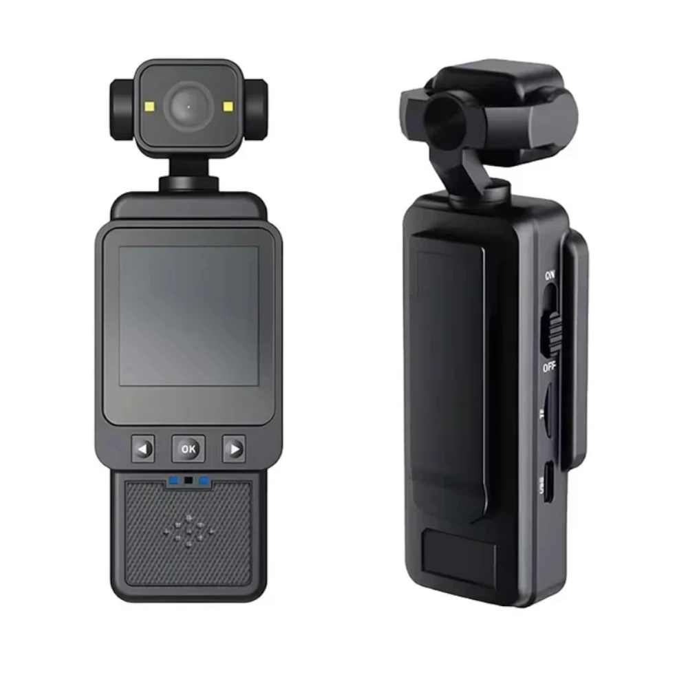 Mini Cámara HD 1080P con Pantalla, Visión Nocturna y WiFi – Cámara de Bolsillo 360° para Seguridad y Deportes