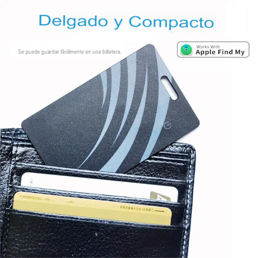 Localizador Tarjeta GPS Ultradelgado con Carga Inalámbrica – Compatible con Apple Find My | Alternativa a Airtag