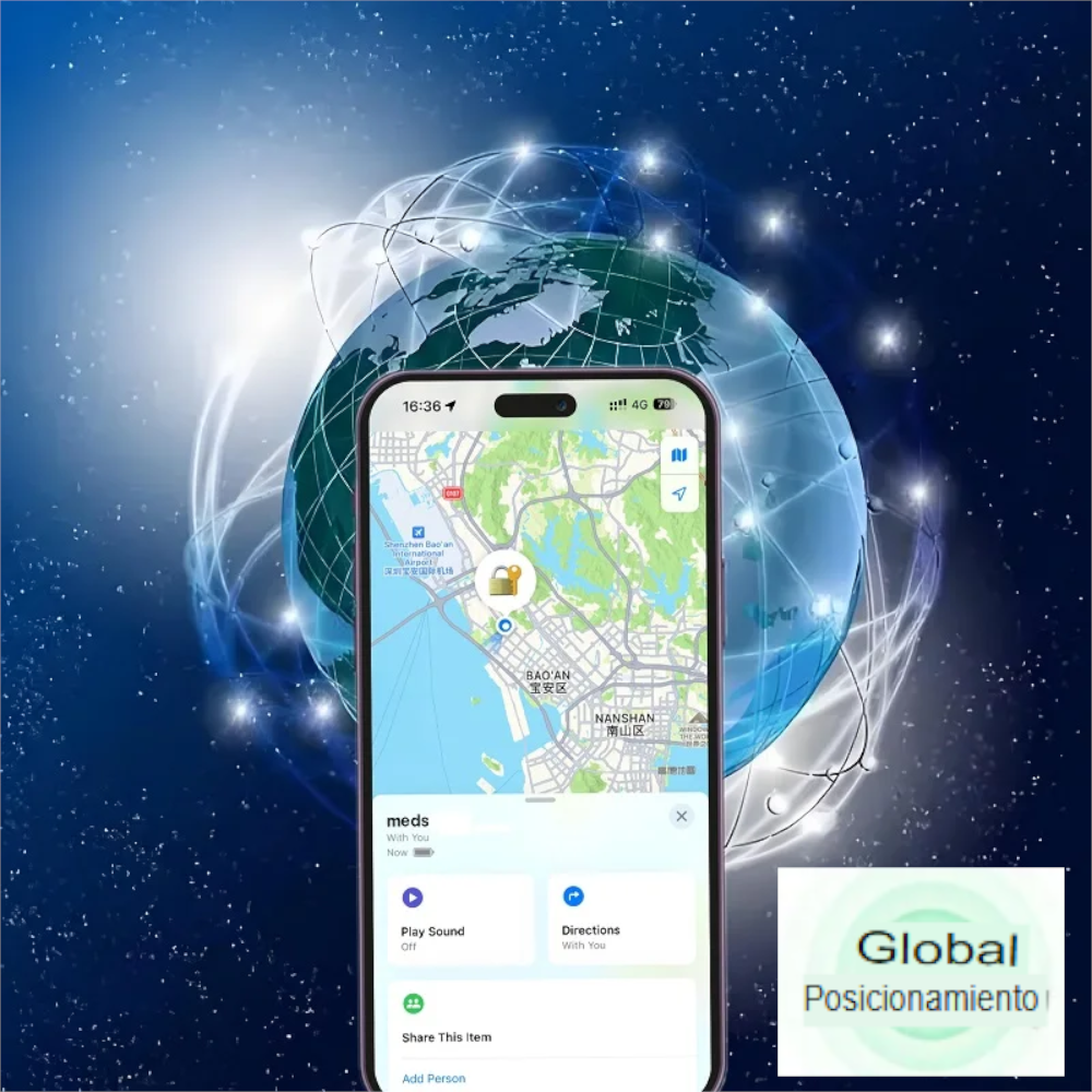 Localizador Tarjeta GPS Ultradelgado con Carga Inalámbrica – Compatible con Apple Find My | Alternativa a Airtag