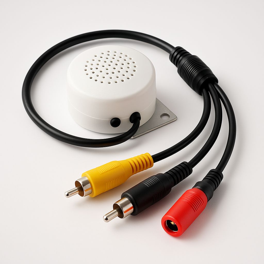 Altavoz y Micrófono Activo para Cámara IP – Audio Bidireccional DC12V IP66
