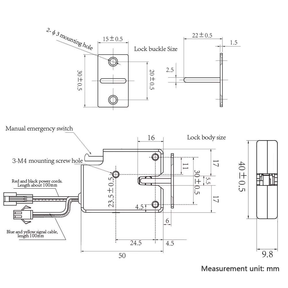 Cerradura Electrónica DC 12V para Gabinetes y Control de Acceso
