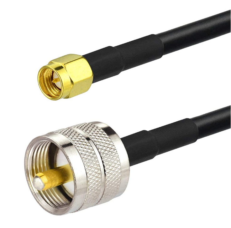 Conector Hembra SMA a PL259 Macho - 20 cm