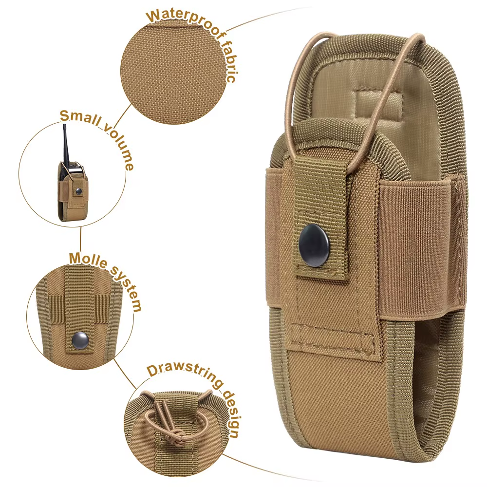 Bolsa para Radio Táctica, Porta radio color Ocre