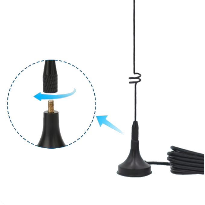 Antena Magnética de Doble Banda SMA-F para radios, Largo de 41cm UT-108UV
