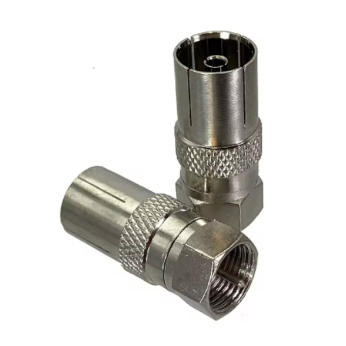 Adaptador Conector F a IEC ISDB-T – F Macho a IEC Hembra
