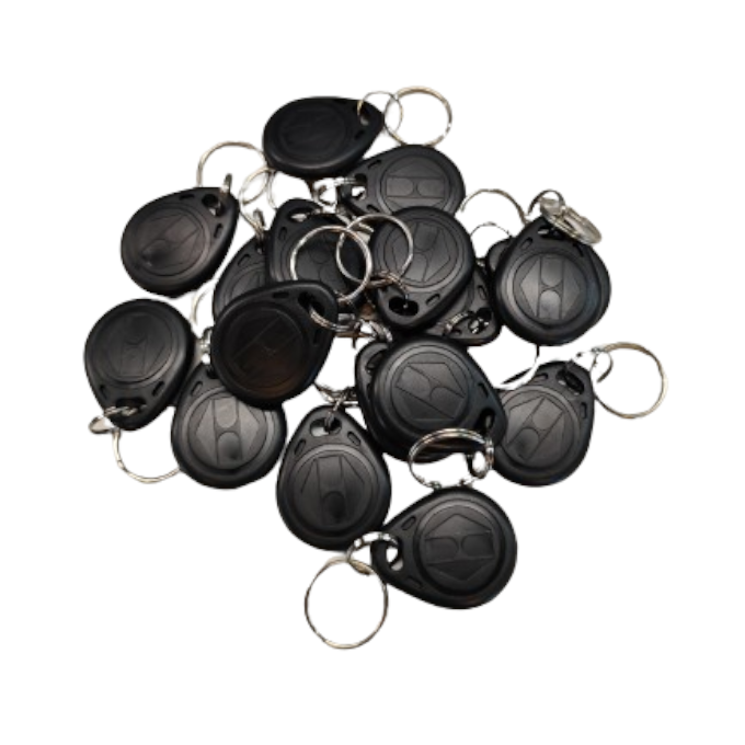 Llavero con Etiqueta RFID TK4100 125KHz - Control de Acceso- Negro