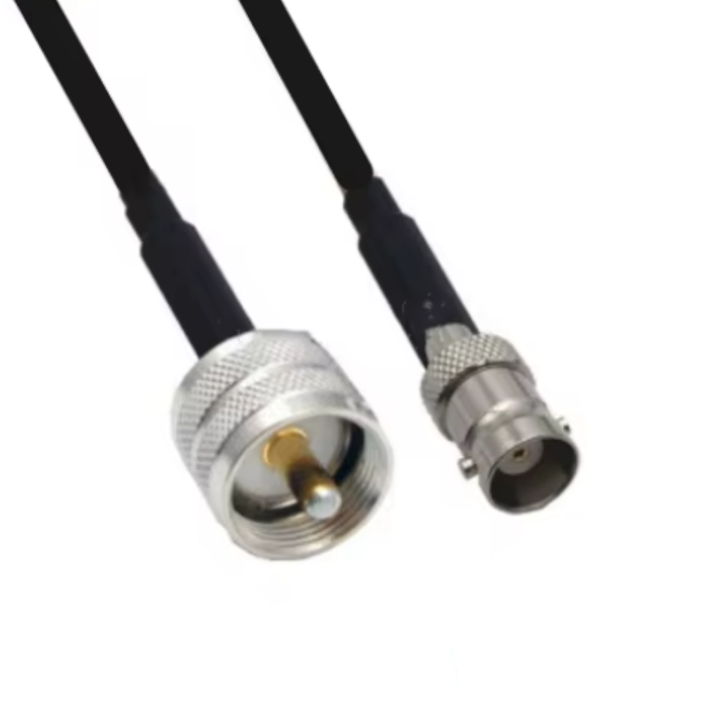 Conector PL259 Macho a BNC Hembra - 20 cm