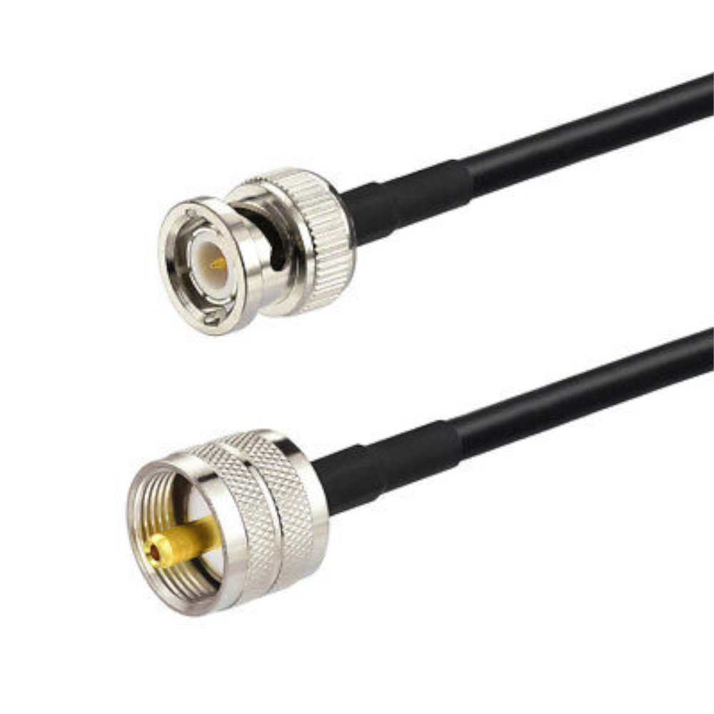 Conector PL259 Macho a BNC Macho - 20 cm