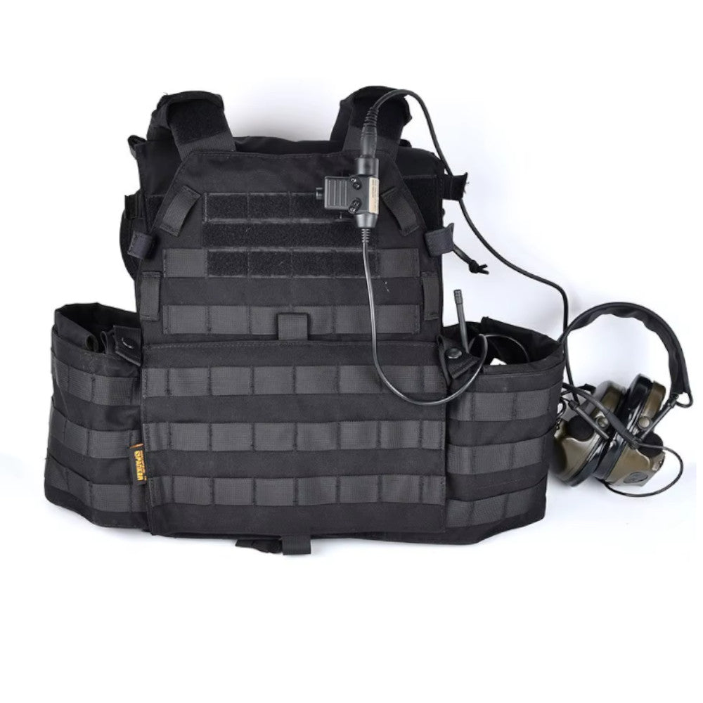 PTT - Push To Talk para Radios ICOM - Compatible con Micrófono de Garganta y Auriculares Tácticos - PTT U94 WZ113 BK IC