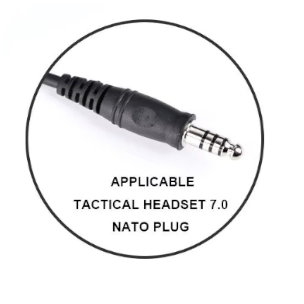 PTT - Push To Talk para Radios ICOM - Compatible con Micrófono de Garganta y Auriculares Tácticos - PTT U94 WZ113 BK IC