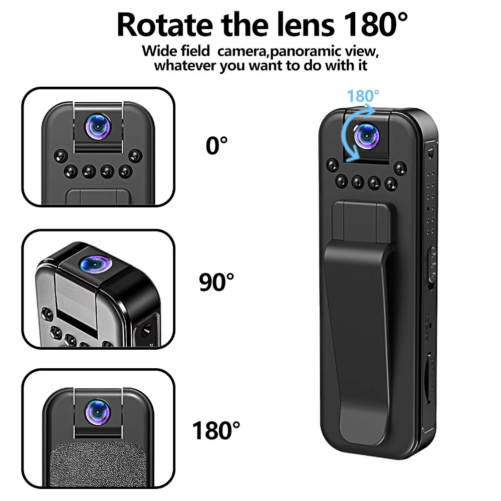Mini Cámara Portátil 1080P con WiFi y Visión Nocturna – Grabadora de Video Digital
