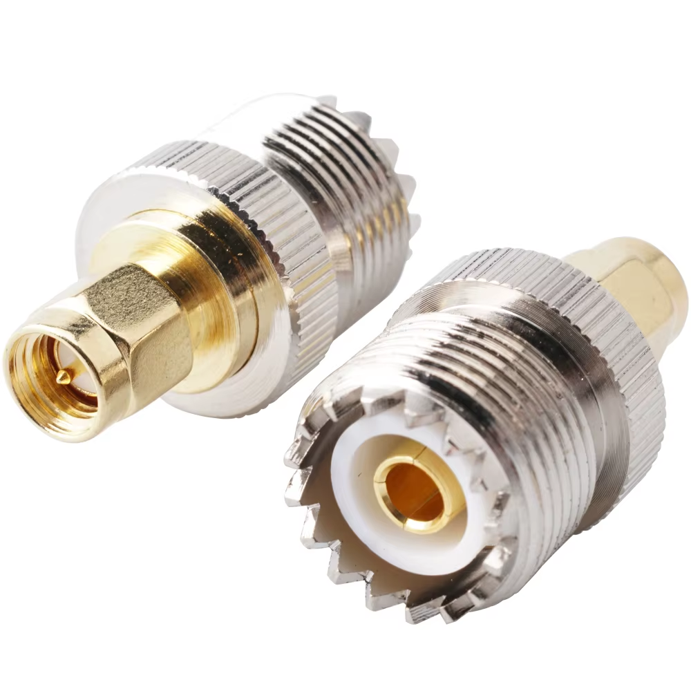 Kit de Conector Coaxial RF SMA a UHF - 4 Adaptadores