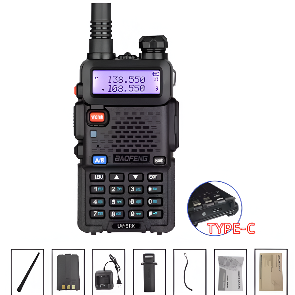 Baofeng UV-5RX Walkie Talkie – Innovación y Potencia en un Solo Dispositivo