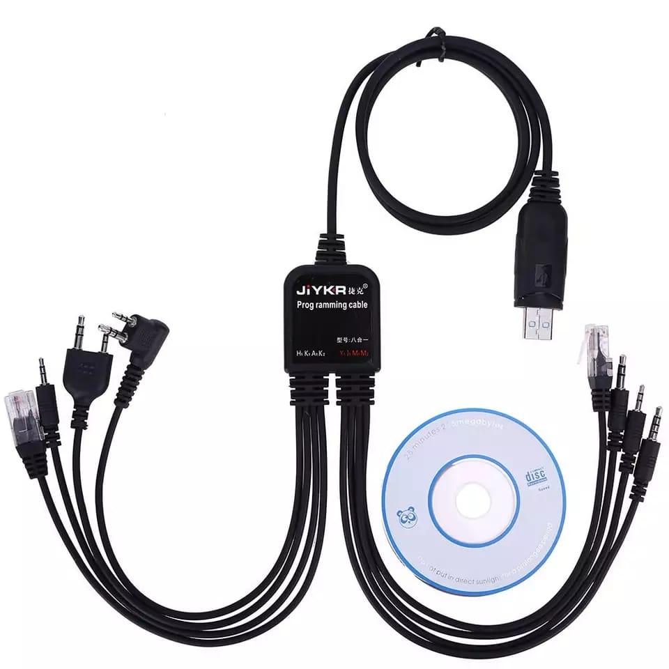 Cable de Programacion USB 8 en 1 para Radios Baofeng, Kenwood, Motorola y más