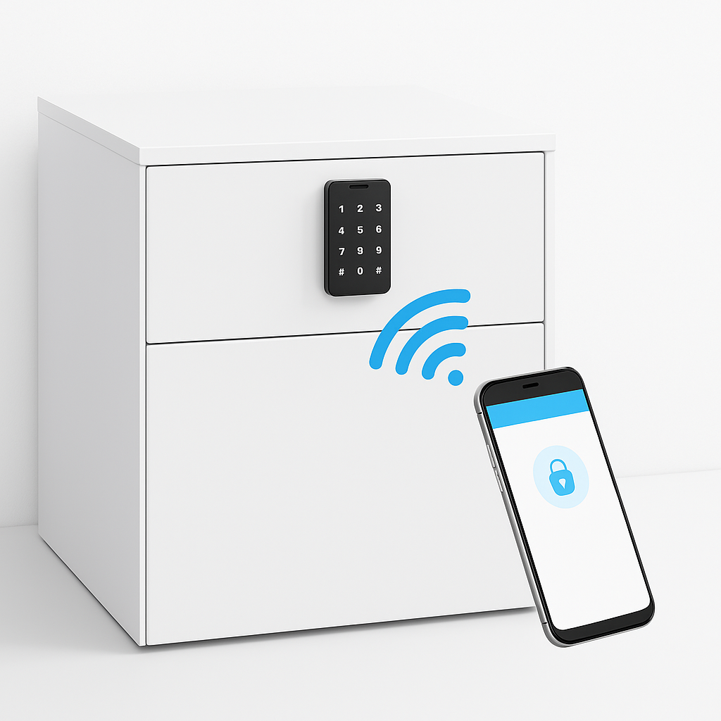 Cerradura Electrónica Rixiang EM185 RFID/Contraseña para Puertas de Madera