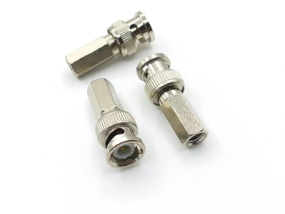 Conectores de Giro Macho BNC para Cable Coaxial RG58/RG6
