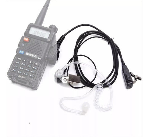 Audífonos PTT tubo acústico compatibles con Baofeng Motorola Kenwood para seguridad
