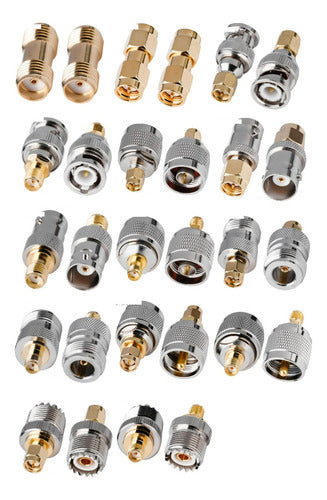 Adaptador Rf Sma A Bnc Uhf N Genérico 14pcs + Caja