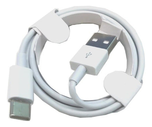 Cable USB a USB-C Blanco de 1 metro