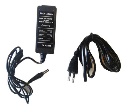 Adaptador AC/DC Cargador In:240vac Out:dc12v 1a