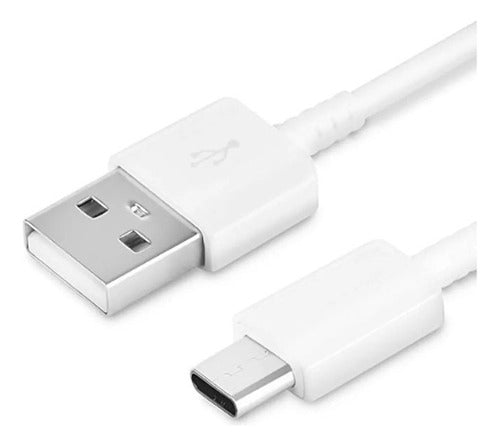 Cable USB a USB-C Blanco de 1 metro