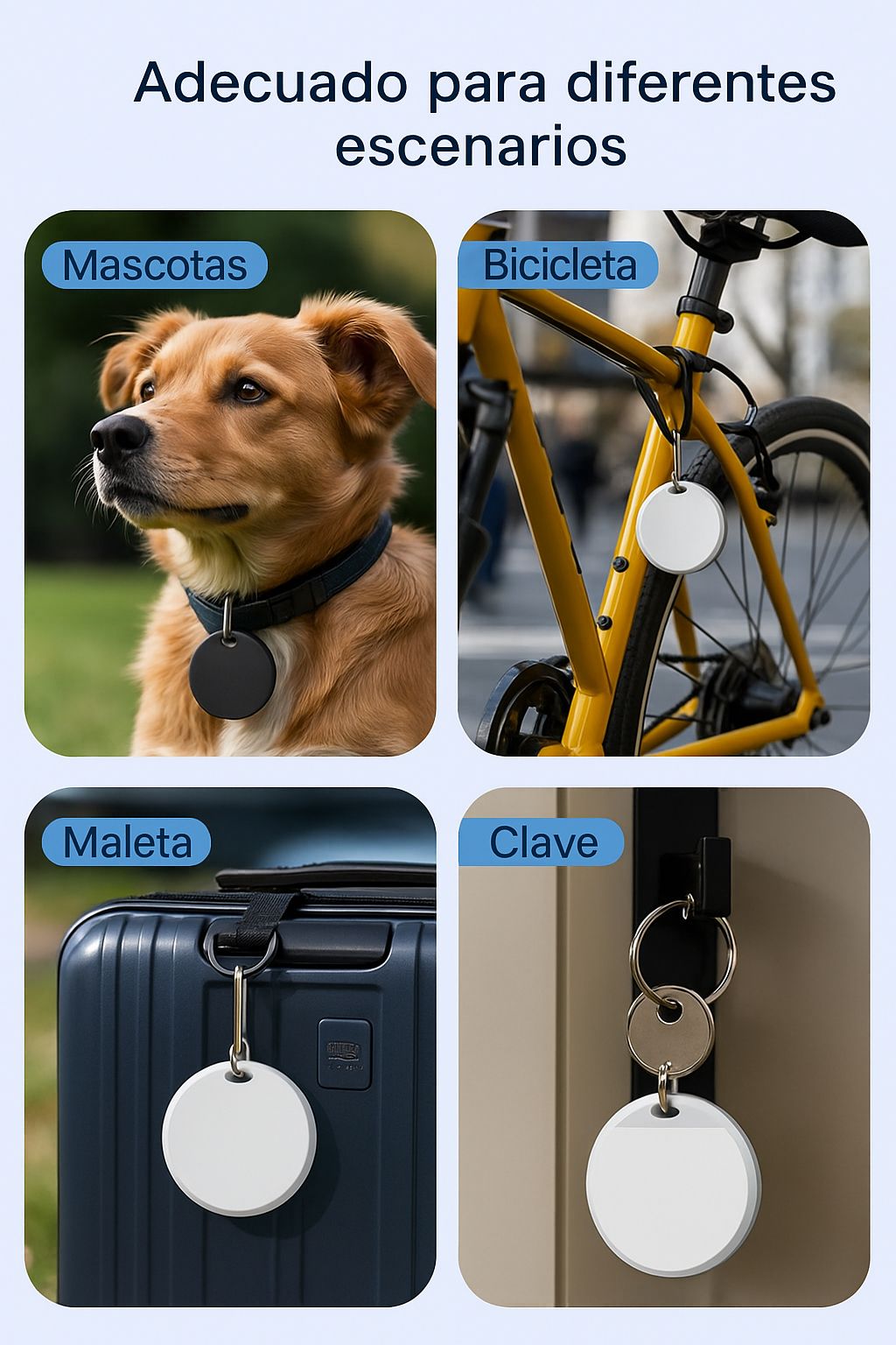 Rastreador Inteligente con Tecnología Google Find My – Localizador Bluetooth para Android