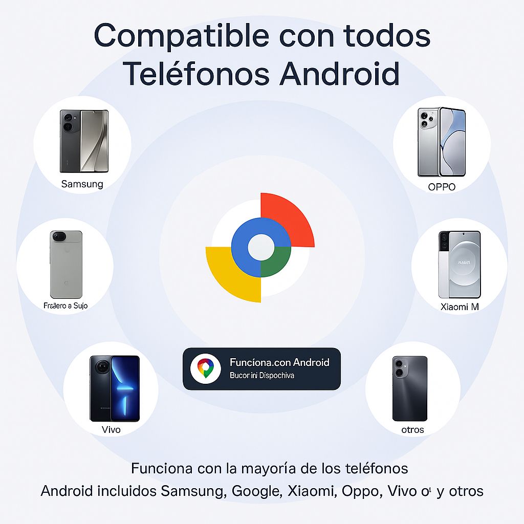 Rastreador Inteligente con Tecnología Google Find My – Localizador Bluetooth para Android