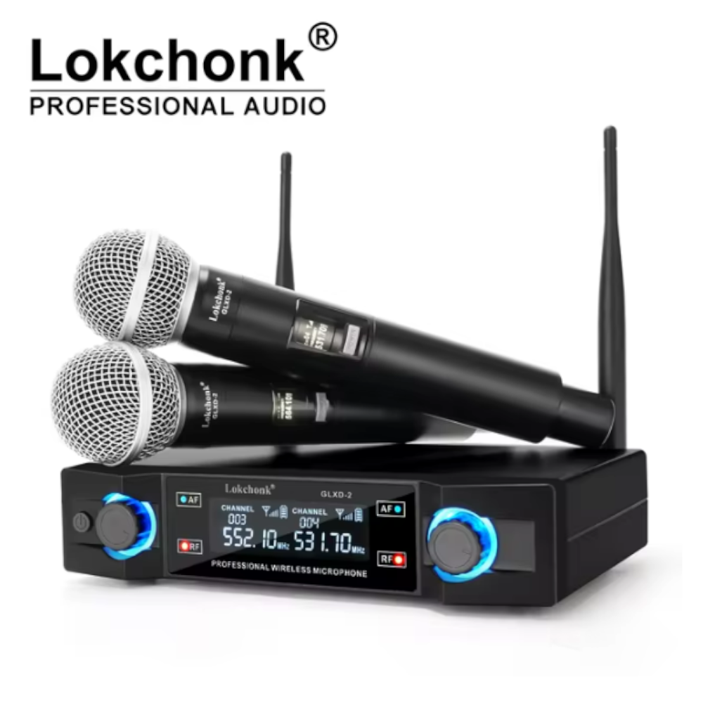 Micrófono Inalámbrico Lokchonk GLXD2 UHF Doble Canal