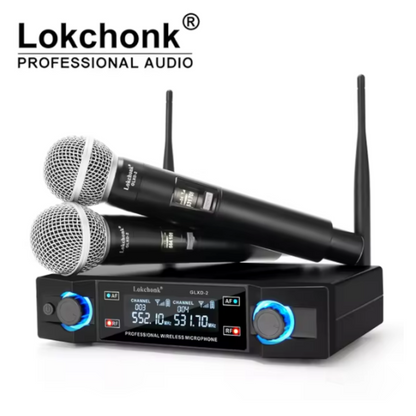 Micrófono Inalámbrico Lokchonk GLXD2 UHF Doble Canal