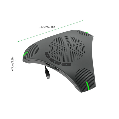 Micrófono de Conferencia USB con Altavoz – Captación Omnidireccional 360° y Tecla de Silencio