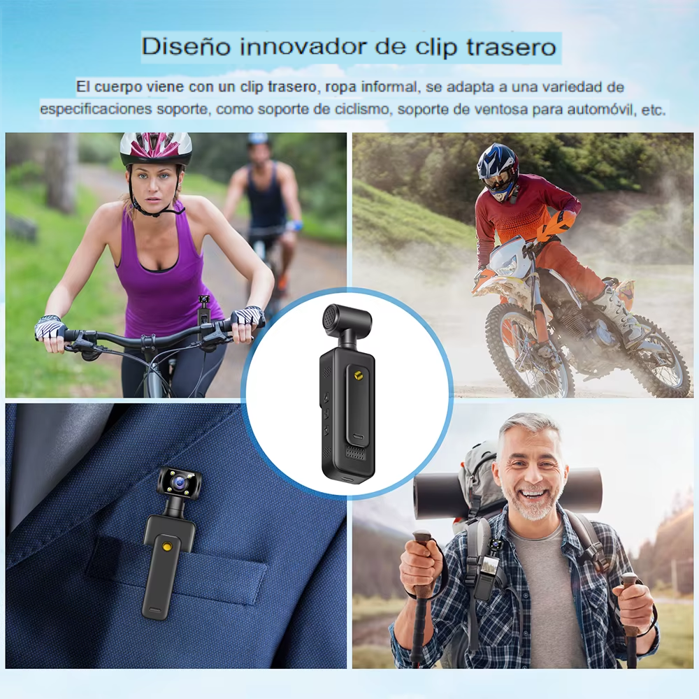 Mini Cámara Deportiva WiFi Ultra HD 4K – Portátil y Profesional