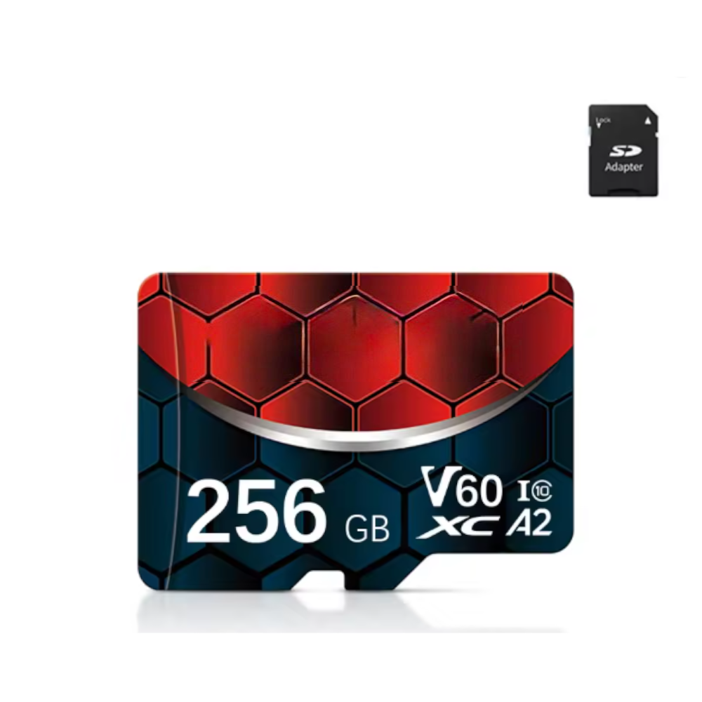 Tarjeta de Memoria MicroSD V60 A2 con Adaptador – 64GB a 2TB, Alta Velocidad para Video 4K y Apps